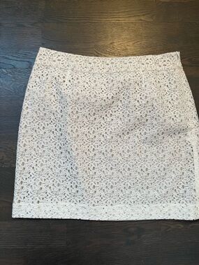 Loft off white lace skirt, Size 8